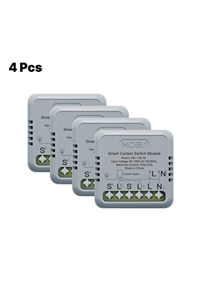 MOES زيجبي 4 قطع تويا واي فاي/زيجبي مفتاح ستارة ذكي وحدة صغيرة لمفتاح إعادة ضبط الروك، تطبيق Rem