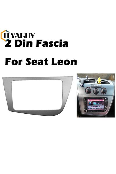 Choice Double 2 Din Fascia For Seat Leon LHD Radio GPS Stereo Radio Panel Dash Mounting Installation Tri...