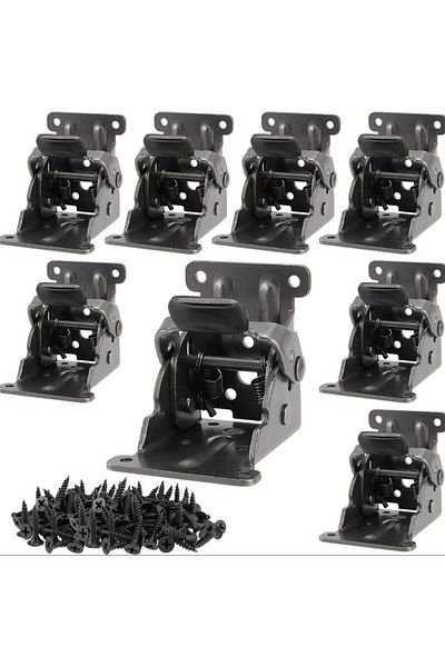 Choice 4pcs 4Pcs Foldable Bracket Folding Locking Hinge Lock Extension Support Bracket Self-Lock Hinge with