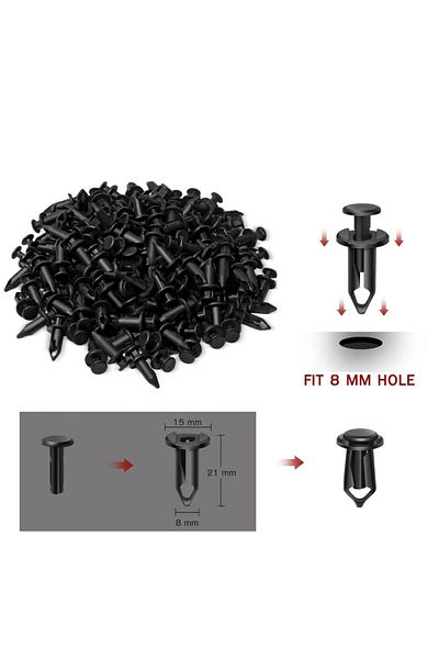 Choice 20pcs 100pcs Car Fastener Clips 8mm Plastic Rivets Fasteners Screw Auto Trim Panel Clip Car Body Bum
