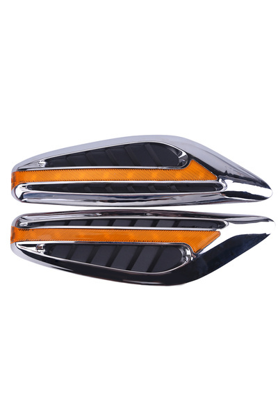 Choice3 Yellow 2PCS Steering light Fender Side Lamp Blade Shape Auto Car LED ...