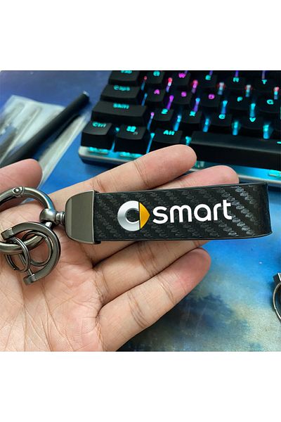 Choice black Car keyring Pu Keychain Interior Key Chains Keyring Key Ring for Smart 451 Brabus Smart 453 Fo