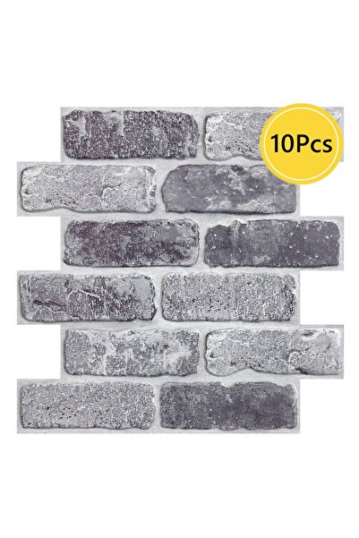 Choice رمادي - 10 قطع 10 لوحات حائط ثلاثية الأبعاد قابلة للتقشير واللصق، ملصق...