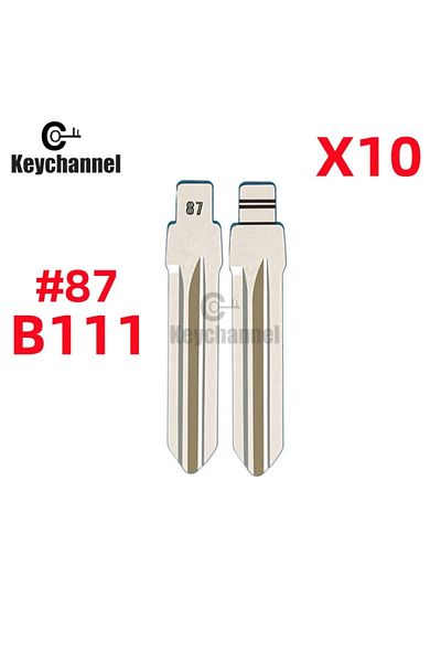 Choice 10pcs B111 10pcs B111 Car Key Blade 87# KD Blank for Chevrolet GMC Cadillac Escalade Buick LaCrosse