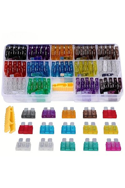 Choice مجموعة فيوزات سيارات "مناسبة عالميًا" من 100 قطعة، 140 قطعة مع مشبك - أحجام متنوعة من 2 أمبير إلى 40 أمبير، مصنوعة من الألومنيوم