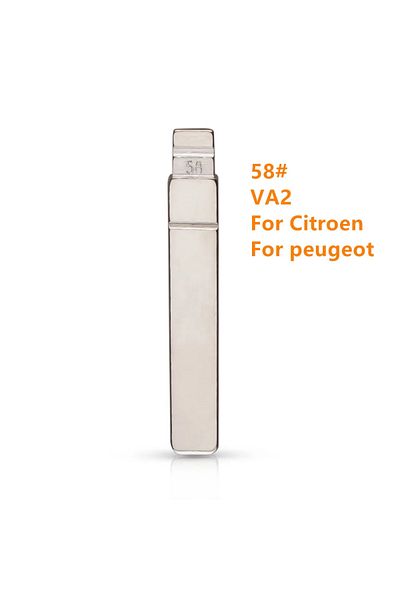 Choice 20pcs 58# VA6 VA2T NO.58 Car Remote Key Blade For Citroen peugeot Flip Folding Key Blank Without ...