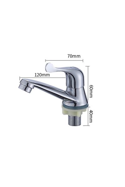 Choice 1pc Bathroom Single Cold Water Tap Basin Sink Faucet Mixer Home Kitchen Basin Quick Opening Tap Bath