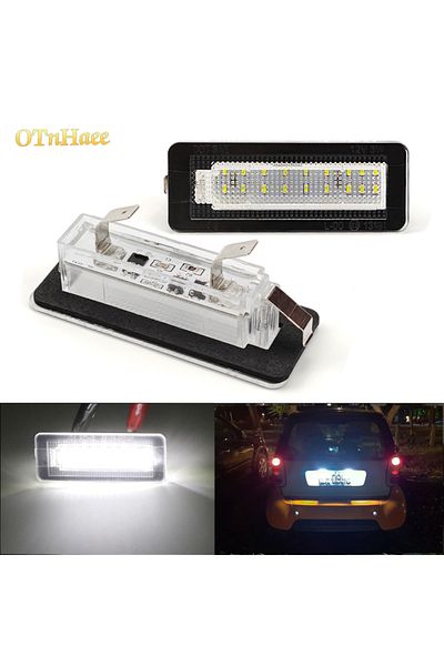 Choice 6500K WHITE 2pcs For Benz smart LED Number License Plate Light smart Fortwo Coupe/Convertible Cabrio