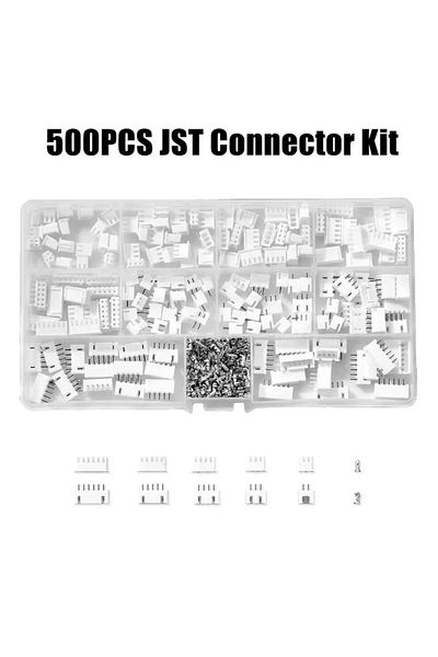 Choice 500PCS JST-XH Connector Kit - 2/3/4/5/6 Pin Housing & 2.54mm Female Socket for Cable Adapter & DI...