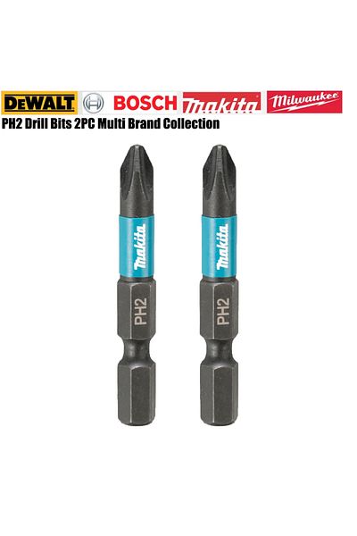 Dewalt E-08763 PH2 Drill Bits Milwaukee Makita Bosch Multi Brand Collection 2pcs 25mm-152mm Impact S