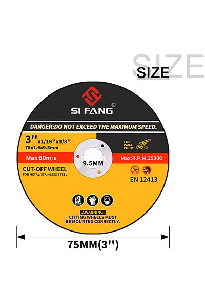 Choice 3pcs 3inch Metal Cutting Disc, Angle Grinder Saw Blade, Resin Grinding Wheel Disc, Metal Steel Bar,