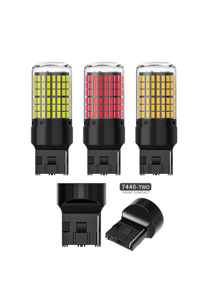 Choice16 Yellow 7440 W21W WY21W T20 Oprah 2pcs Super Bright Car Light PY21W P...