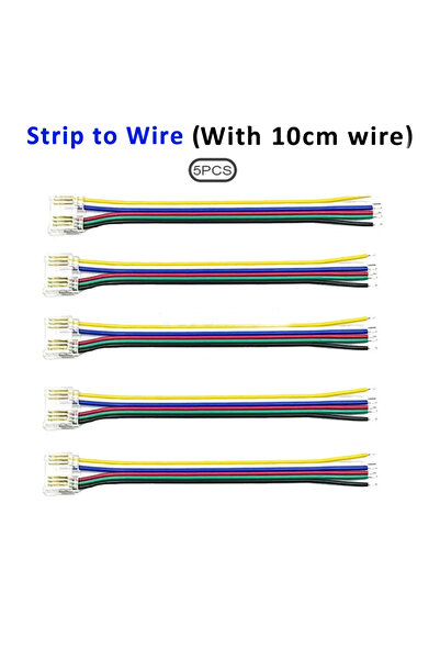 Choice1 1End Wire 6 Pin RGBCCT COB LED Strip Light Connector Quick Wire Conne...