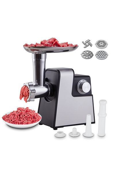 ET-LIFE Meat Mincer/Grinder/Kibbeh Maker, 2800W, MG-S6, Black, Stainless steel blade