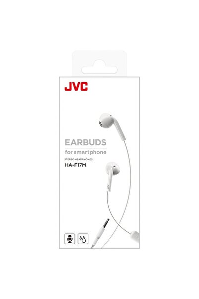 JVC Headphones HA-F17M-W-U, Wired, In-Ear, Microphone, IPX2, white