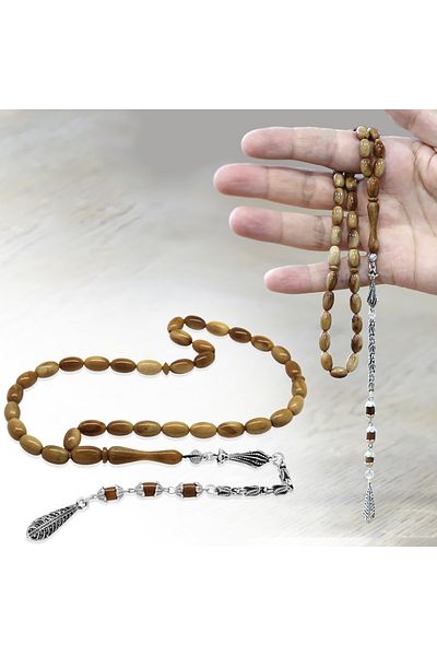 Tesbihane Kuka Tesbih – بني – شرابة معدنية مانعة للتلطيخ – قطع كبسولة