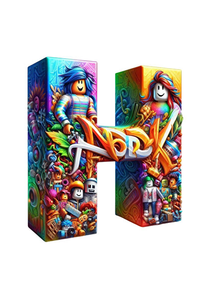 Ingift Sticker UV DTF ROBLOX litera H, inaltime 8 cm