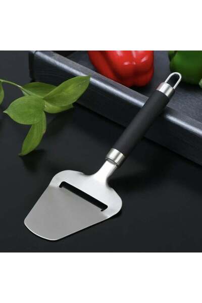 PUFO practical palette for slicing cheese, butter, made of steel, 22 cm, silver/black