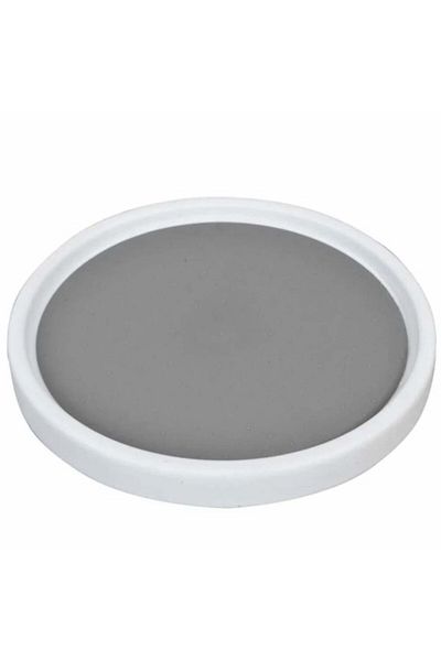 PUFO rotating tray organizer for refrigerator or cabinet with non-slip surface, 25 cm, white