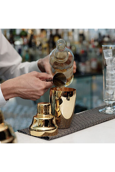 PUFO Metal measuring cup for alcoholic beverages, cocktail, ideal for restaurants, bartenders