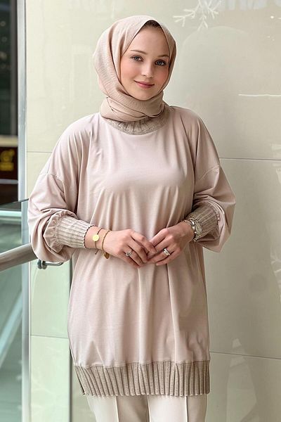 Ghisa Ribbed Tunic with Glitter
