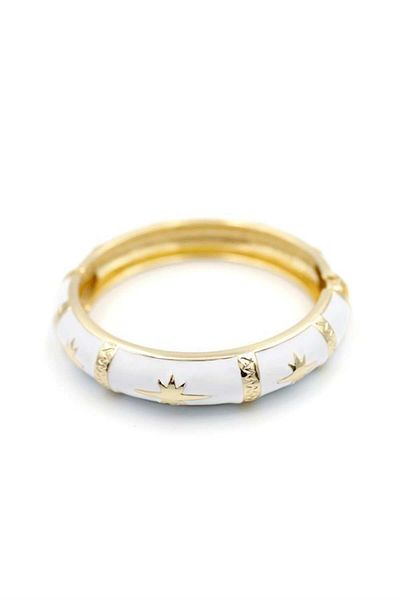 Rasanet Enameled Bracelet - White