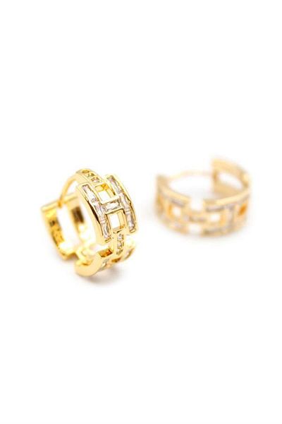 Rasanet H Jewelled Earrings - Gold