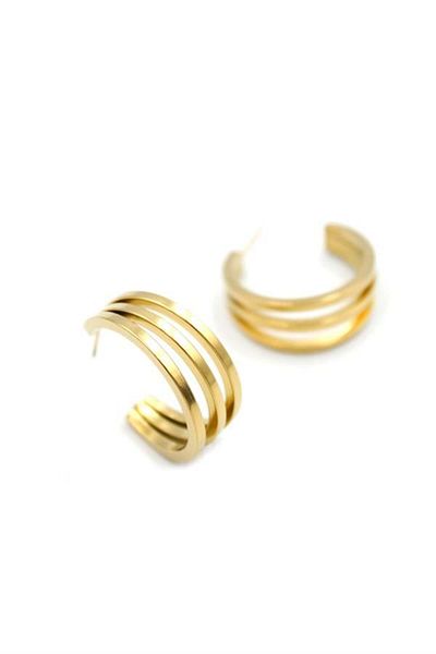 Rasanet 3-Piece Hoop Earrings - Gold