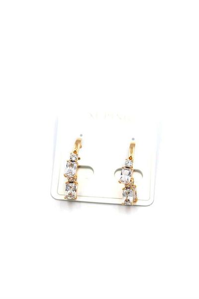 Rasanet Stone Dangle Earrings - Rose