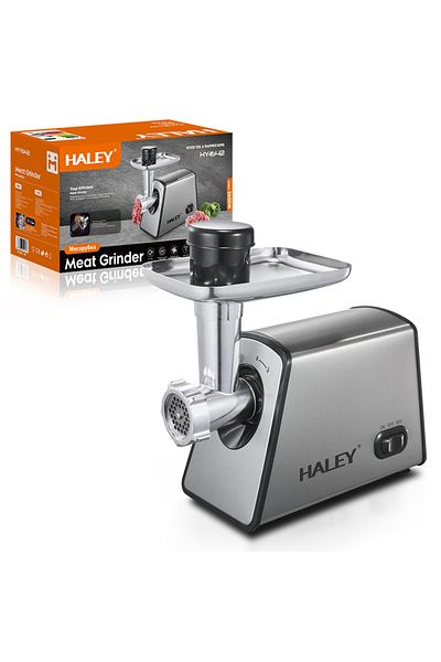 HALEY Meat Grinder 2600w, High Torque Cutter, Stainless Steel, Large Feeding Port, Easy To Clean