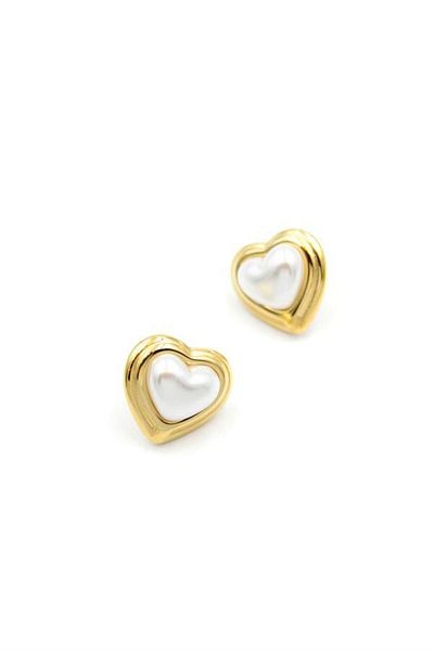 Rasanet Heart Earrings - Gold