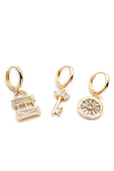 Rasanet 3 Cd Earrings - Gold