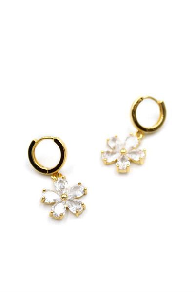 Rasanet Flower Earrings - White