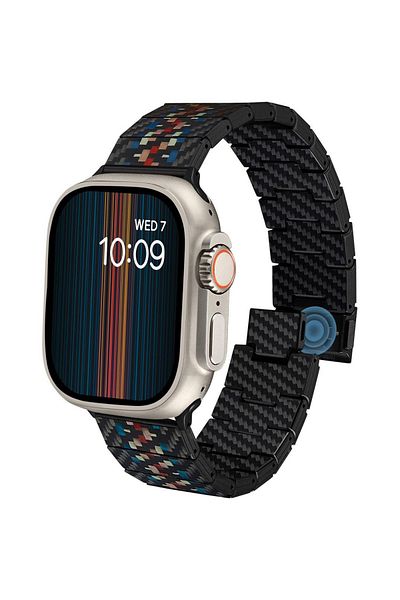 PITAKA Curea din fibră de carbon, pentru Apple Watch Series 1-9/SE/Ultra, Rhapsody