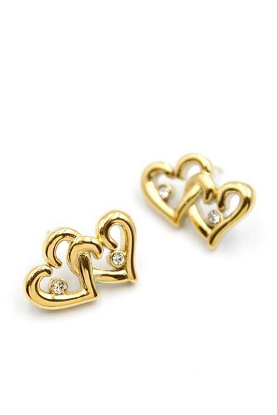 Rasanet Heart Earrings - Gold