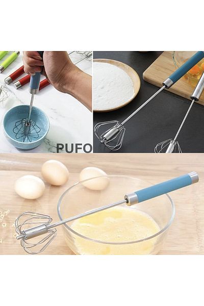 PUFO Tel practic semiautomat, tip mixer cu acționare manuală, pentru spumare și amestecare