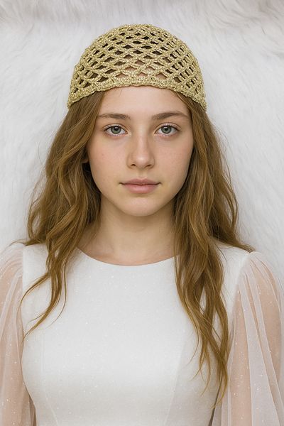 HAPPY HANDMADE Glitter Evening Dress Beret/Cleopatra Hat/Mesh Beret/Gift