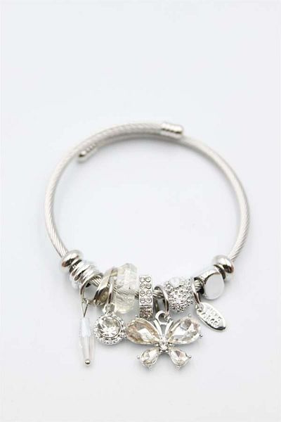 Rasanet Butterfly Charm Bracelet - White