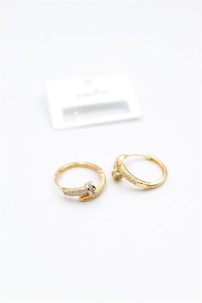 Rasanet Jewelled Stud Earrings - Gold