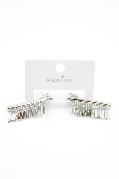 Rasanet Stick Dangle Earrings - Silver