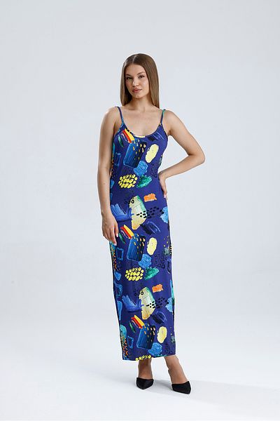 Sense Φόρεμα Lycra Viscose με λουράκι με σχισμή |   ELB35782 Saks Μικτό