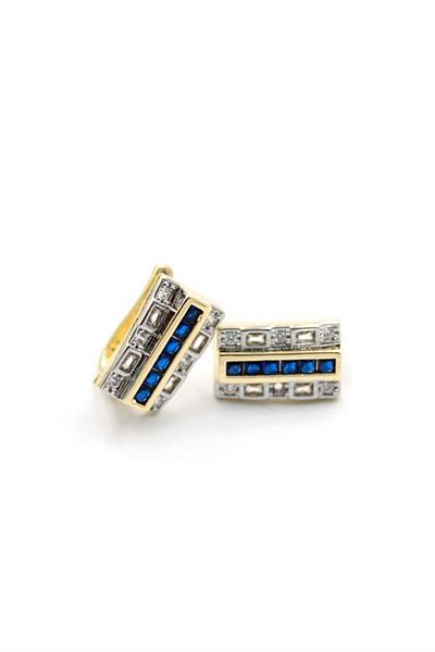Rasanet Jewelled Earrings - Blue