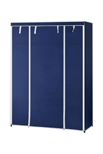 rexa خزانة ملابس محمولة لغرفة النوم باللون الأزرق 130x175x45 سنتيمترًا