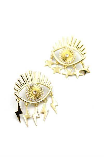 Rasanet Eye Earrings - Gold