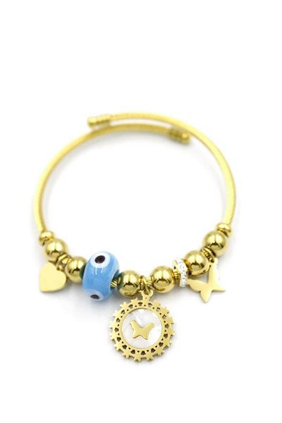 Rasanet Butterfly Charm Bracelet - Gold