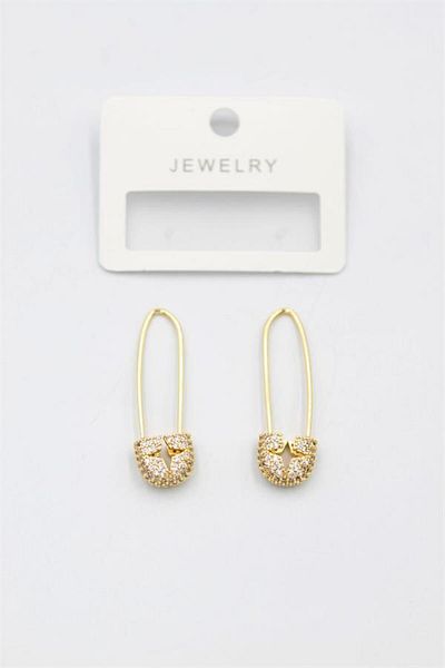 Rasanet Stoned Filkette Earrings - Gold