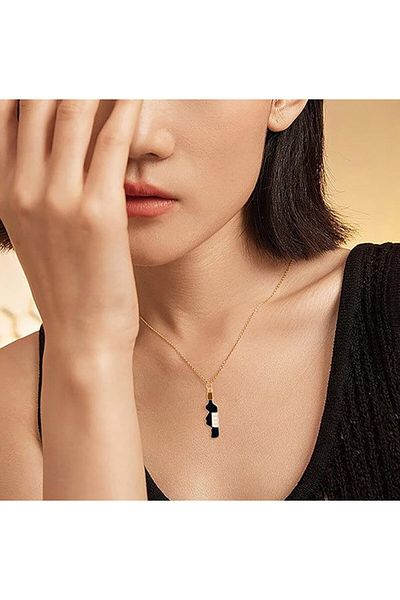 REDz Accessories Couple Necklace, Heart and Bottle, Set of 2 Pieces, Funny Design, Gold