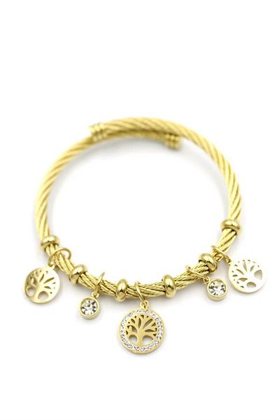 Rasanet Tree of Life Charm Bracelet - Gold