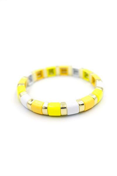Rasanet Elastic porcelain bracelet - yellow