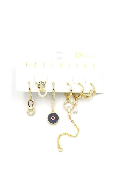 Rasanet Multiple leopard earrings - gold